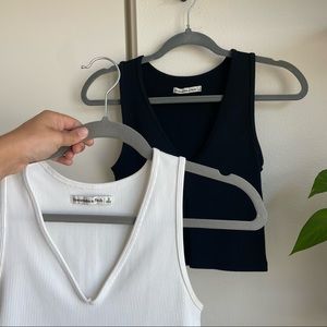 A&F — Stretchy V Tanks (Both!)